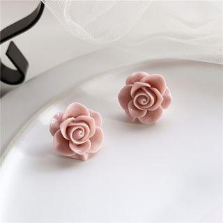 Rose Stud Earring / Rose Clip-on Earring