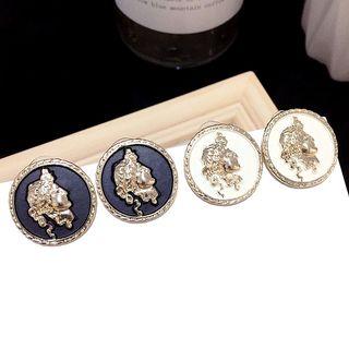 Embossed Disc Earring