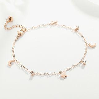 Moon & Stars / Heart & Heartbeat Anklet