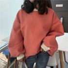 Contrast-trim Boxy Sweatshirt