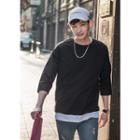 Layered-hem T-shirt