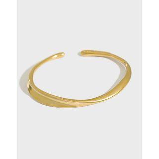 925 Sterling Silver Asymmetrical Open Bracelet