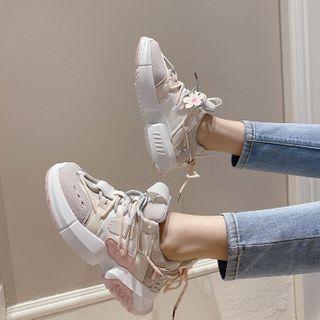Flower Applique Athletic Sneakers