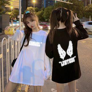 Long-sleeve Wing Print T-shirt