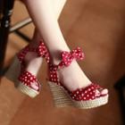 Dotted Wedge Dorsay Sandals