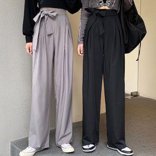 High-waist Bow Dress Pants