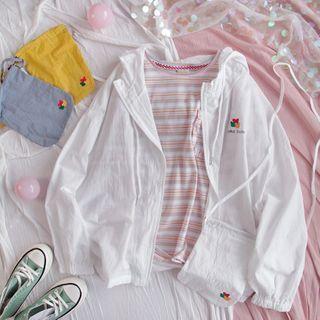 Logo Hooded Zip-up Jacket