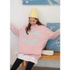 Tall Size Printed Brushed-fleece Loose-fit Hoodie