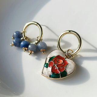 Asymmetrical Earring 1 Pair - Earrings - Blue & Red - One Size