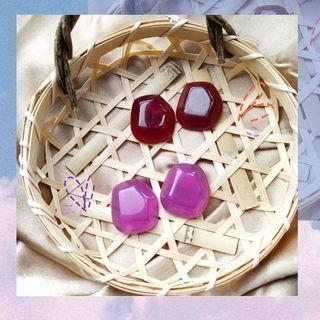Non-matching Irregular Resin Earring