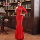 Lace Mermaid Wedding Qipao