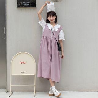 Midi Overall Dress Pink - One Size