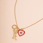 Heart Necklace X473 - Gold - One Size