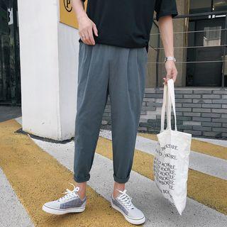 Cotton Linen Slim-fit Pants
