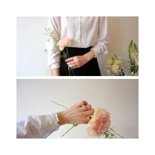 Frill-trim Pintuck Blouse