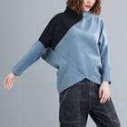 Two-tone Irregular Hem Pullover