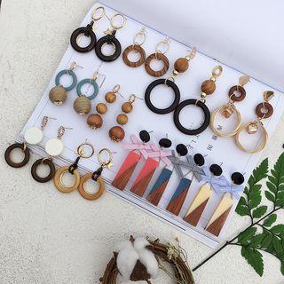Wood Hoop Earring / Drop Earring