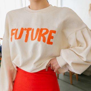 Future Drop-shoulder Balloon-sleeve Pullover