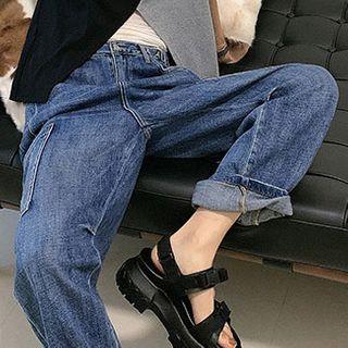 Cargo Jeans Washed Blue - One Size