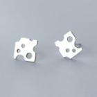 925 Sterling Silver Cheese Earring 1 Pair - S925 Silver - One Size