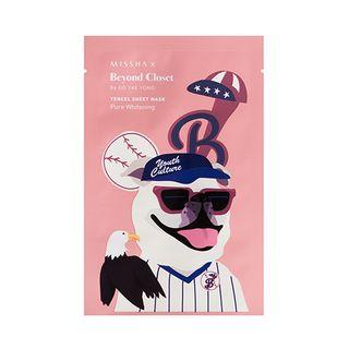 Missha - Real Solution Tencel Sheet Mask Pure Whitening 1pc (beyond Closet Edition) 30ml