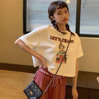 Clown Print T-shirt White T-shirt - One Size