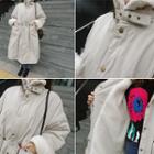 Drawstring-waist Faux-fur Safari Jacket