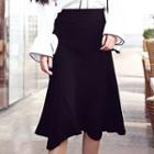 Knit A-line Midi Skirt