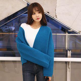 Open-front Raglan-sleeve Cardigan