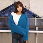 Open-front Raglan-sleeve Cardigan