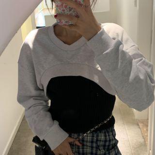 Cropped Pullover Gray - One Size