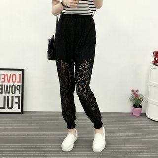 Lace Panel Pants