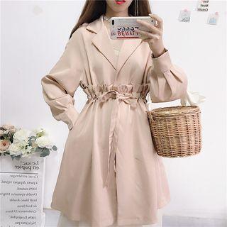 Tie Waist Trench Coat Almond - One Size