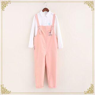 Embroidered Corduroy Dungaree