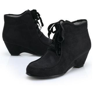 Lace-up Wedge Ankle Boots