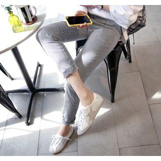 Striped Straight-cut Pants