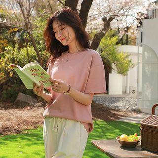 Colored Basic Loose-fit T-shirt