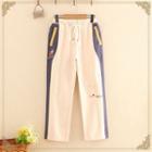 Athlete Embroidered Color-block Pants