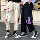 Couple Matching Short-sleeve Planet Print T-shirt / Cargo Pants