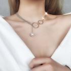 Faux Pearl Chained Choker