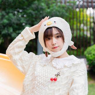 Cartoon Duck Hat White - One Size