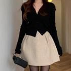 Asymmetrical Cardigan / A-line Skirt