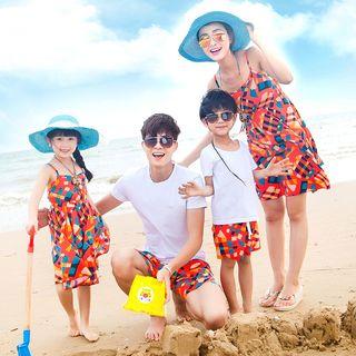 Family Matching Short-sleeve T-shirt / Shorts / Strappy Dress