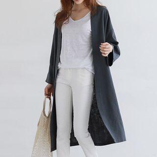 Long-sleeve Loose Fit Linen Jacket