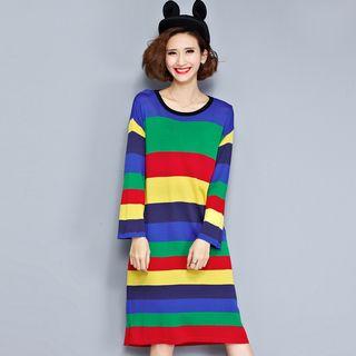 Striped Midi Knit Dress