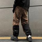 Leopard Print Fleece Sweatpants