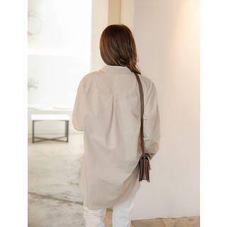 Plus Size Long Cotton Shirt