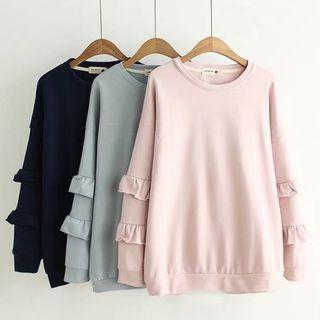 Plain Frill Trim Pullover