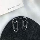 Sterling Silver Rhinestone Earring 1 Pair - Silver - One Size