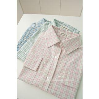 Plaid Sleeveless Shirt